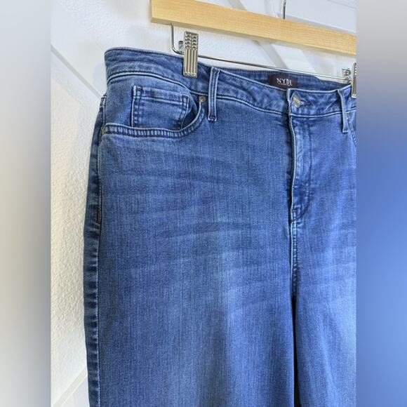 NYDJ Teresa Stretch Cotton Wide Leg Jeans in Sweetbay Wash Size 16 - Picture 4 of 12